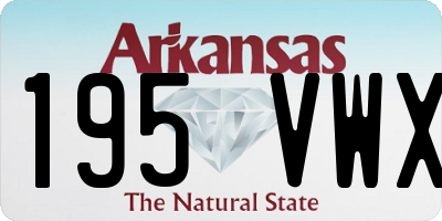 AR license plate 195VWX