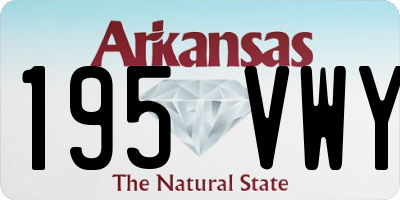 AR license plate 195VWY