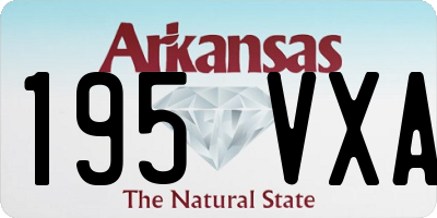 AR license plate 195VXA