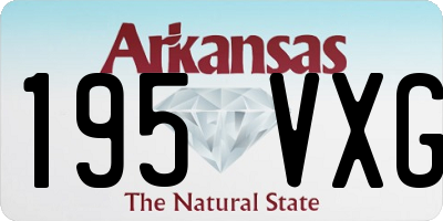 AR license plate 195VXG
