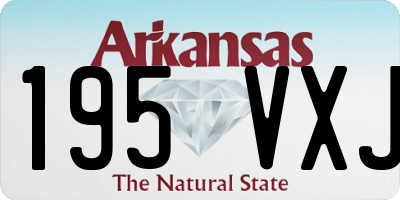 AR license plate 195VXJ