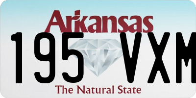 AR license plate 195VXM