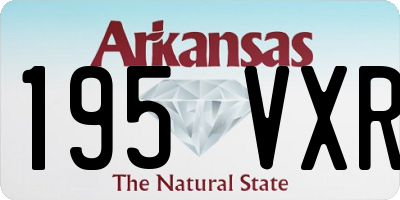 AR license plate 195VXR
