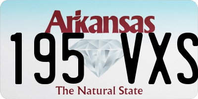 AR license plate 195VXS