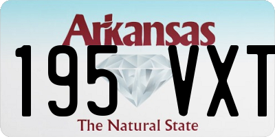 AR license plate 195VXT