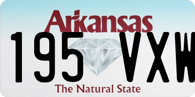 AR license plate 195VXW