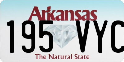 AR license plate 195VYC