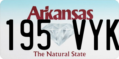 AR license plate 195VYK