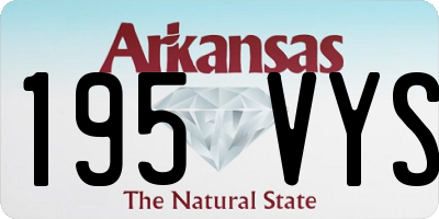 AR license plate 195VYS