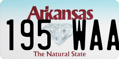 AR license plate 195WAA