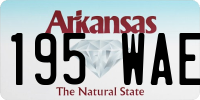 AR license plate 195WAE