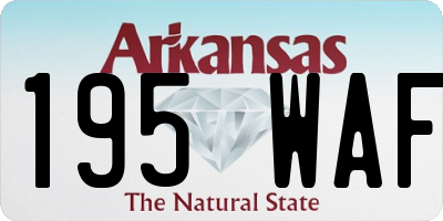 AR license plate 195WAF