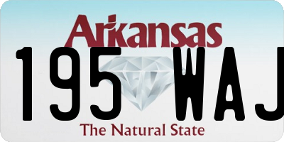 AR license plate 195WAJ