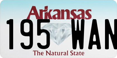 AR license plate 195WAN
