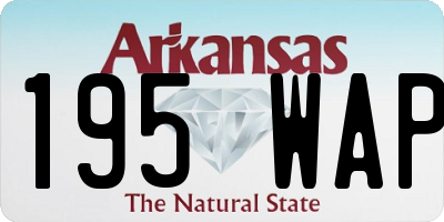 AR license plate 195WAP