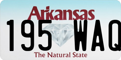 AR license plate 195WAQ