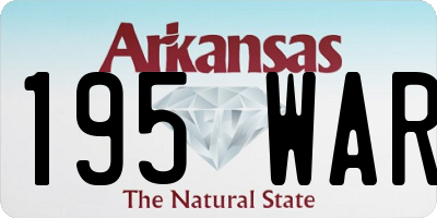 AR license plate 195WAR