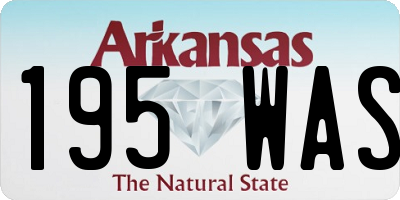 AR license plate 195WAS