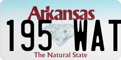 AR license plate 195WAT