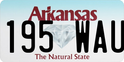 AR license plate 195WAU
