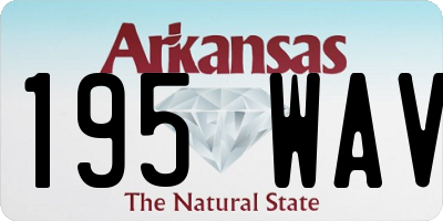 AR license plate 195WAV