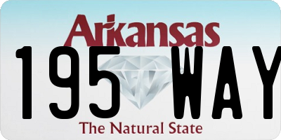 AR license plate 195WAY
