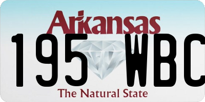 AR license plate 195WBC
