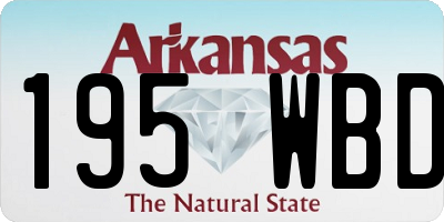 AR license plate 195WBD