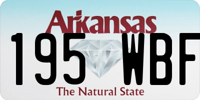 AR license plate 195WBF