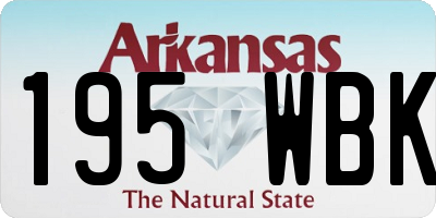 AR license plate 195WBK