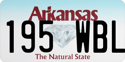 AR license plate 195WBL