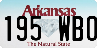 AR license plate 195WBO
