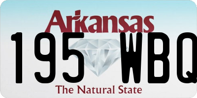 AR license plate 195WBQ