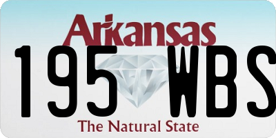 AR license plate 195WBS