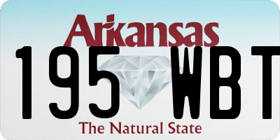 AR license plate 195WBT