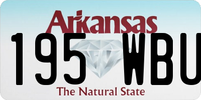 AR license plate 195WBU