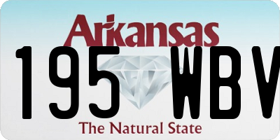 AR license plate 195WBV