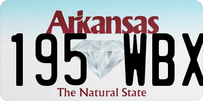 AR license plate 195WBX