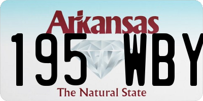 AR license plate 195WBY
