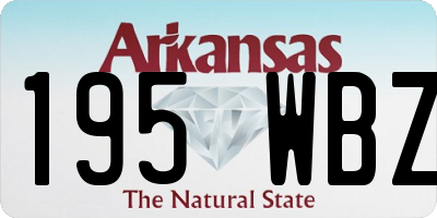 AR license plate 195WBZ