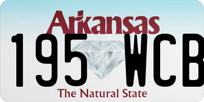 AR license plate 195WCB