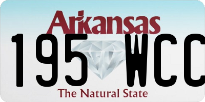 AR license plate 195WCC