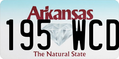 AR license plate 195WCD