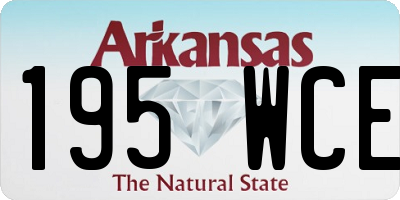 AR license plate 195WCE
