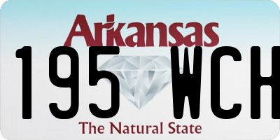 AR license plate 195WCH