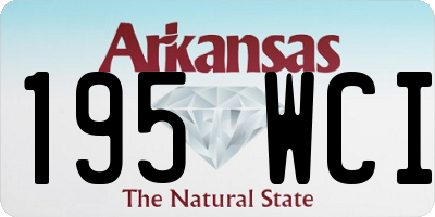 AR license plate 195WCI