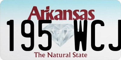 AR license plate 195WCJ