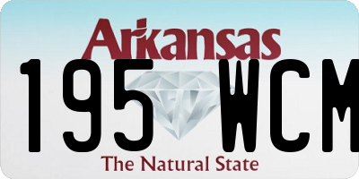 AR license plate 195WCM