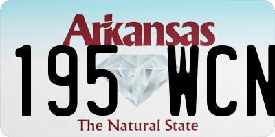 AR license plate 195WCN
