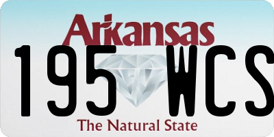 AR license plate 195WCS